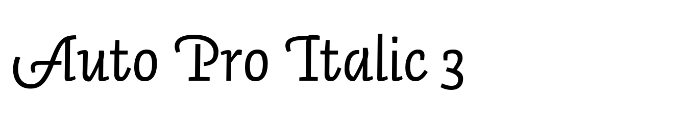 Auto Pro Italic 3